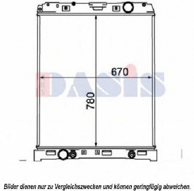 AKS DASIS 130038n -  Радиатор, охлаждение двигателя